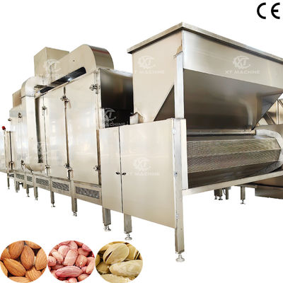Хорошая цена. 300kg/h-500kg/h Continuous Nuts Roasting Machine with Hot Air Circulation for Nut Processing Plants онлайн