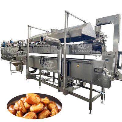 Хорошая цена. Industrial Continuous Fryer Machine PLC Control 304 Stainless Steel Food Fryer for Peanuts Beans Fish Full-Auto Frying Machine онлайн