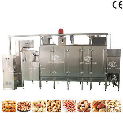 Хорошая цена. SUS304 Continuous Nuts Roaster Кашью-нутная пекарня с ПЛК для коммерческого использования онлайн