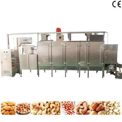 Хорошая цена. SUS304 Continuous Nuts Roaster Кашью-нутная пекарня с ПЛК для коммерческого использования онлайн