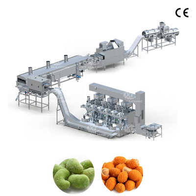 Fulliy Automatic Controlled Advanced Peanut Coating Frying and Flavoring Production Line for Consistent High Quality Output 700-800kg/h