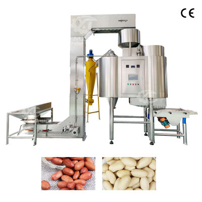 Peanut Blanching Machine with 98% Peeling Rate PLC Control System and 500-600kg/h Capacity