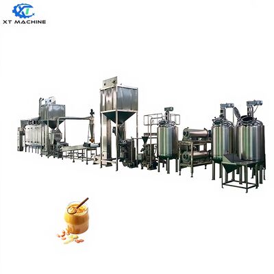 Полностью закрытая линия по производству арахисового масла с конструкцией из нержавеющей стали SUS 304