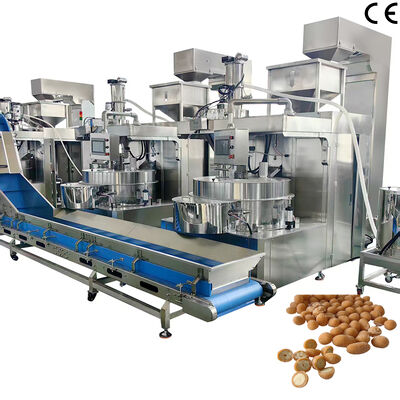 Хорошая цена. Автоматическая машина для производства арахиса с покрытием 500 кг/ч - 600 кг/ч, пищевая нержавеющая сталь, машина для нанесения покрытия на орехи онлайн