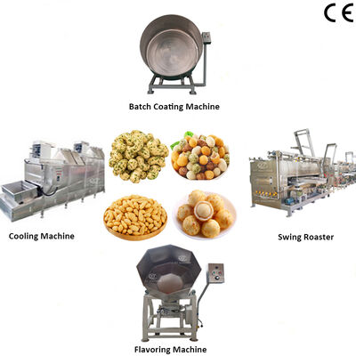 Хорошая цена. Производственная линия по производству орехов пищевого происхождения, покрытия, выпечки и приправ, мощностью 100-200 кг/ч онлайн